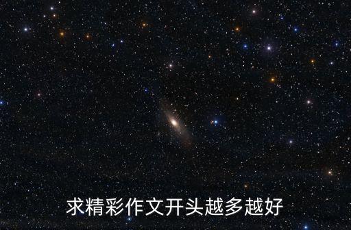 求精彩作文開頭越多越好