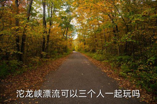 沱龍峽漂流可以三個人一起玩嗎