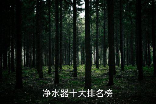 凈水機排名前10名品牌，凈水器十大排名榜