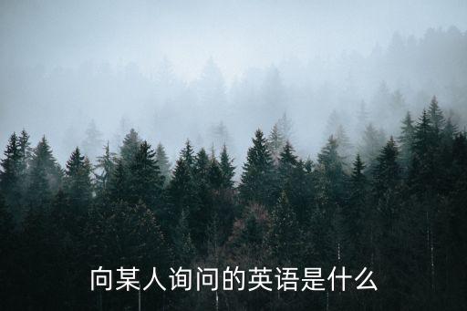 詢問英文，向某人詢問的英語是什么