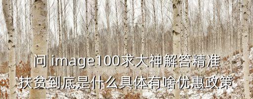 問 image100求大神解答精準扶貧到底是什么具體有啥優惠政策