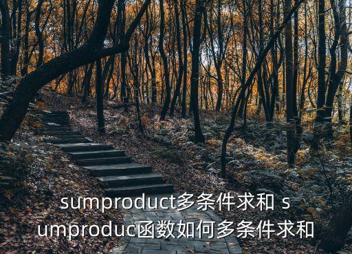 sumproduct多條件求和，sumproduct多條件求和