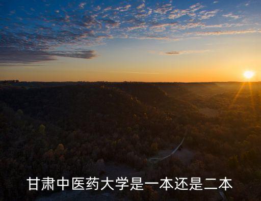 甘肅中醫藥大學是一本還是二本
