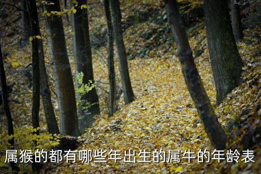屬猴的都有哪些年出生的屬牛的年齡表