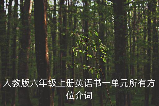 六年級上冊英語第一單元，人教版六年級上冊英語書一單元所有方位介詞