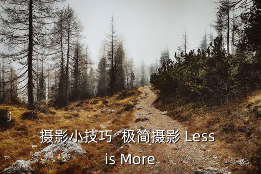 攝影小技巧  極簡攝影 Less is More