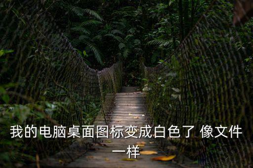 我的電腦桌面圖標變成白色了 像文件一樣
