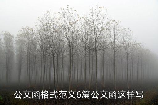 公文函格式范文6篇公文函這樣寫