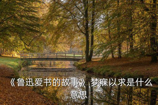 《魯迅愛書的故事》 夢寐以求是什么意思