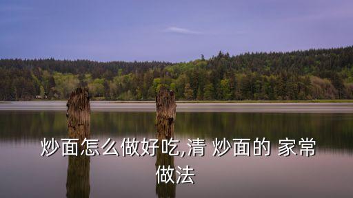  炒面怎么做好吃,清 炒面的 家常做法