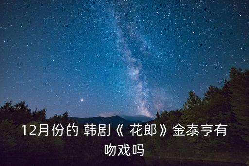 花郎韓劇,金泰亨飾演花郎得道成仙得道又失道