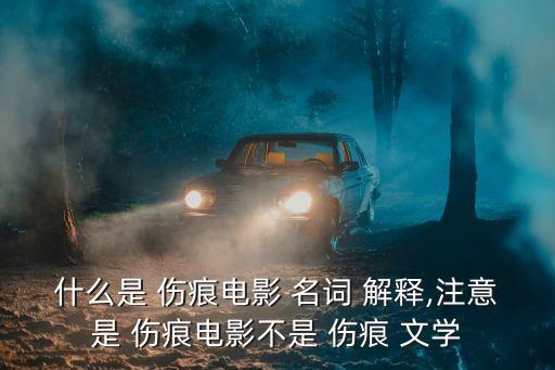 傷痕文學名詞解釋