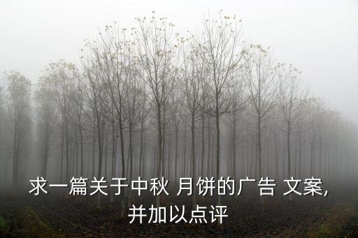 月餅文案,回顧（四）:回顧