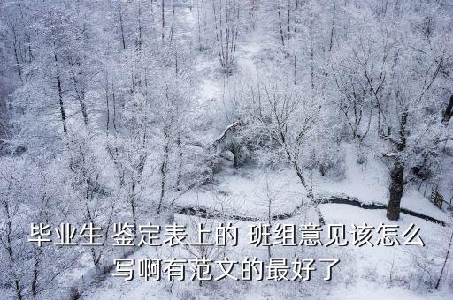 班組鑒定,畢業生要寫好自己鑒定實事求是一分為二鑒定優缺點