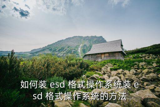 如何裝 esd 格式操作系統裝 esd 格式操作系統的方法