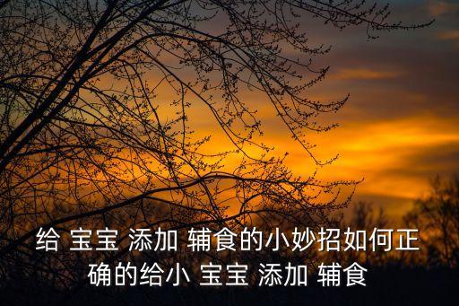 寶寶輔食怎么添加,從零開始!如何喂寶寶輔食