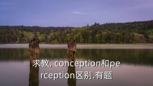 求教, conception和perception區別.有題