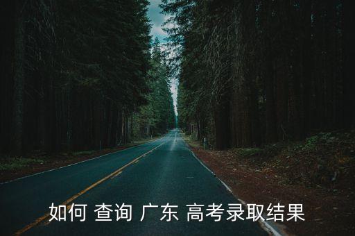 如何 查詢 廣東 高考錄取結果