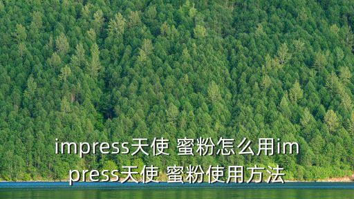 impress天使 蜜粉怎么用impress天使 蜜粉使用方法