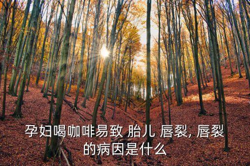 孕婦喝咖啡易致 胎兒 唇裂, 唇裂的病因是什么