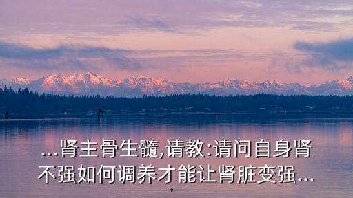 如何強腎,從飲食調理腎臟保健