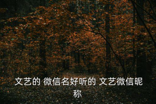 文藝微信名,文藝約50個群聊名字都是老家親戚家人