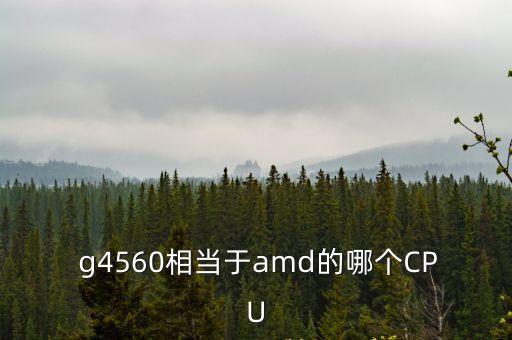  g4560相當于amd的哪個CPU