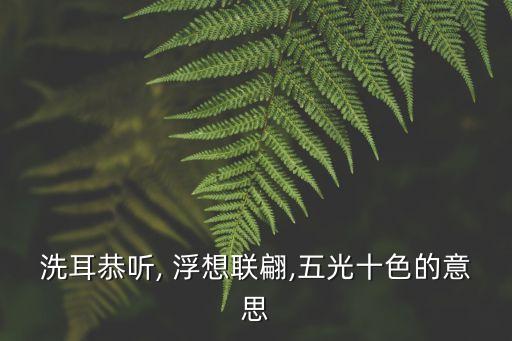 洗耳恭聽, 浮想聯翩,五光十色的意思