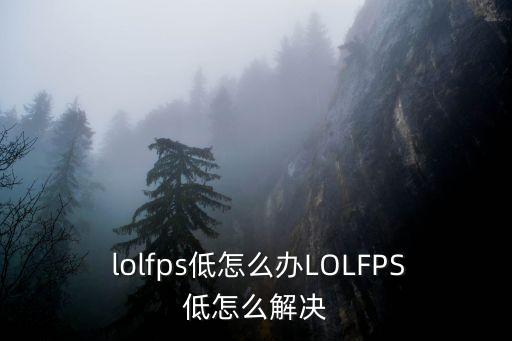  lolfps低怎么辦LOLFPS低怎么解決
