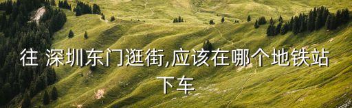 往 深圳東門逛街,應該在哪個地鐵站下車