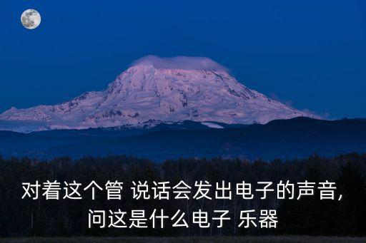 對著這個管 說話會發出電子的聲音,問這是什么電子 樂器