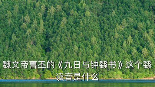 魏文帝曹丕的《九日與鐘繇書》這個繇讀音是什么