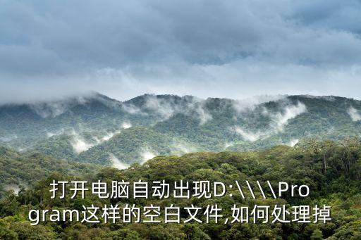 打開電腦自動出現D:\\\\Program這樣的空白文件,如何處理掉