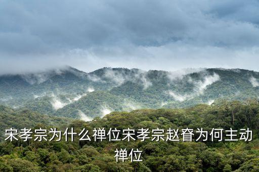 趙昚,宋孝宗趙繼位后境遇如何?