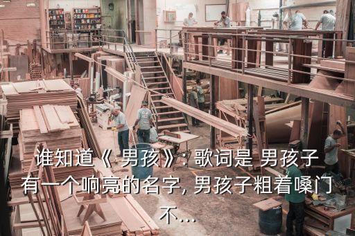 男孩歌詞,歌詞中帶男孩的歌男孩