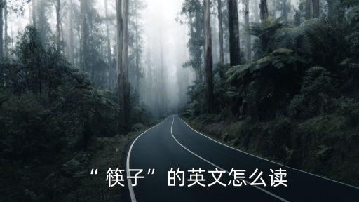 “ 筷子”的英文怎么讀