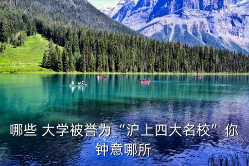 哪些 大學被譽為“滬上四大名校”你鐘意哪所