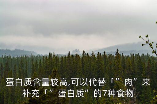 蛋白質含量較高,可以代替「”肉”來補充「”蛋白質”的7種食物