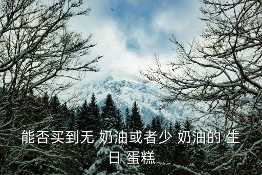 能否買到無 奶油或者少 奶油的 生日 蛋糕