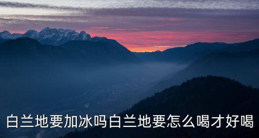 白蘭地要加冰嗎白蘭地要怎么喝才好喝