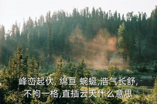 峰巒起伏, 綿亙 蜿蜒,浩氣長舒,不拘一格,直插云天什么意思