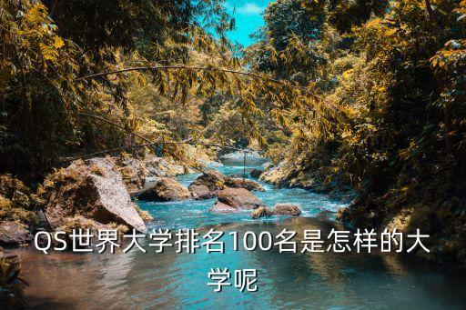 QS世界大學(xué)排名100名是怎樣的大學(xué)呢