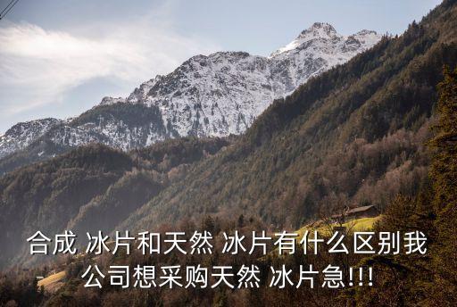 合成 冰片和天然 冰片有什么區別我公司想采購天然 冰片急!!!