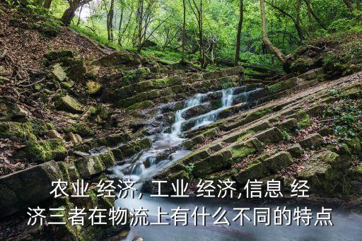 農業 經濟, 工業 經濟,信息 經濟三者在物流上有什么不同的特點