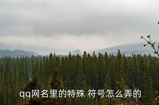  qq網名里的特殊 符號怎么弄的