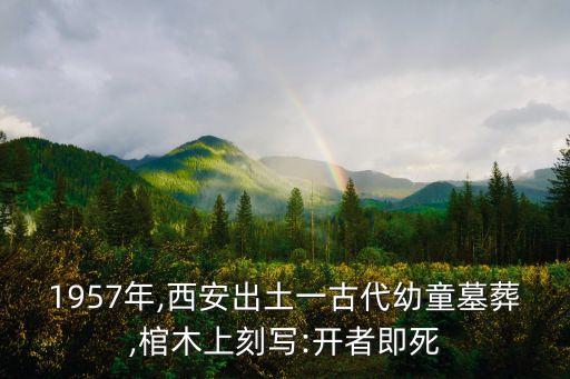 1957年,西安出土一古代幼童墓葬,棺木上刻寫:開者即死