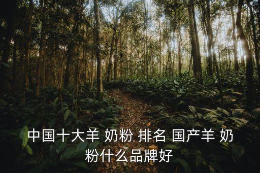 中國(guó)十大羊 奶粉 排名 國(guó)產(chǎn)羊 奶粉什么品牌好