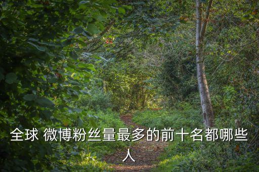 全球 微博粉絲量最多的前十名都哪些人