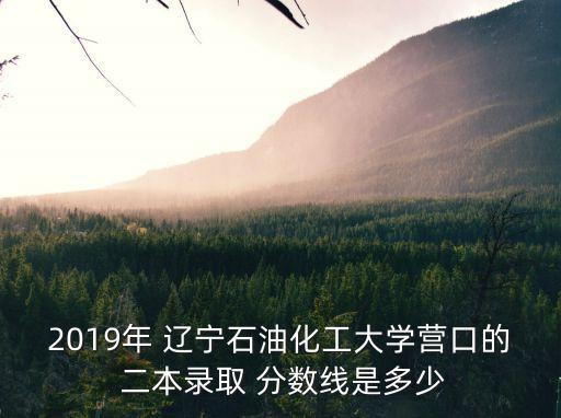 2019年 遼寧石油化工大學營口的 二本錄取 分數線是多少