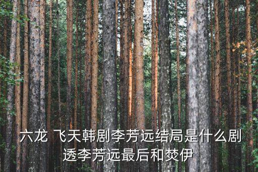  六龍 飛天韓劇李芳遠結局是什么劇透李芳遠最后和焚伊